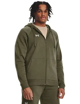 Sweat-shirt à Zip Rival Fleece Marine OD Green 390 / White 100 2XL - Under armour - FashionsVida