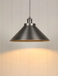 Rufus Metal Cone Pendant Light Silver