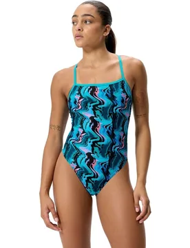 Bañador de natación para mujer Female Printed Web Back - Speedo - FashionsVida