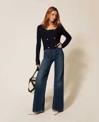Blouson en maille avec crochet