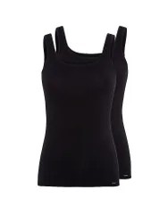 Top Paquete de 2 ADVANTAGE COTTON black negro 44