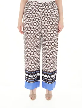 Pantalone gamba ampia MARRONE 50 - PERSONA by MARINA RINALDI - FashionsVida