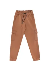 Pantaloni marroni cargo interno felpato 200 L