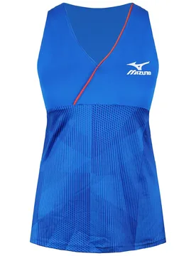 Printed Womens Blue Tank Top - Size Large - Mizuno - FashionsVida