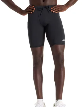 Cuissard stretch de trail/running - RC Pocket Half Tight 9" Black - Taille S - Noir - New Balance - FashionsVida