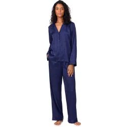 Pijama de mujer de poliester satinado