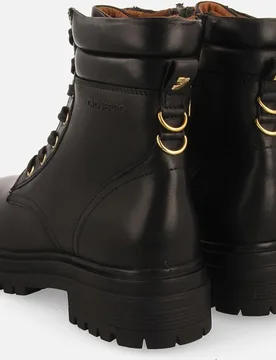 Botas militares de mujer de piel con suela gruesa tipo track - Gioseppo - FashionsVida