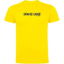 Sealife Lover Short Sleeve T-shirt Yellow S Men