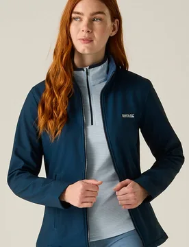 Women's Connie V Softshell Walking Jacket in Mid Navy Size: 16 - Mid Navy - Size: 16 - Regatta - FashionsVida