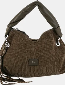 Bolso hobo de tamaño medio en tejido resistente con bandolera ajustable - Kbas - FashionsVida