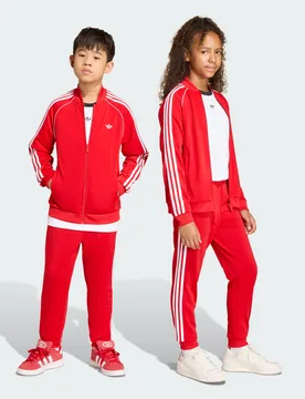 TRACK PANTS SST 13-14A Better Scarlet / White - Adidas - FashionsVida