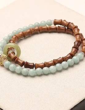 Popular Cook Double Circle Bracelet for Women, Light Luxury Niche Exquisite Jadeite Chalcedony Loop Bracelet - Aliexpress - FashionsVida