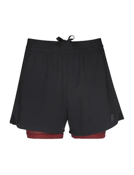 Damen Laufshorts Makela Print 2in1 schwarz 44 W - Rukka - FashionsVida