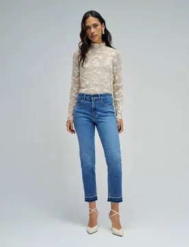Vaqueros pitillo faith push in cropped slim de mujer - Salsa Jeans - FashionsVida