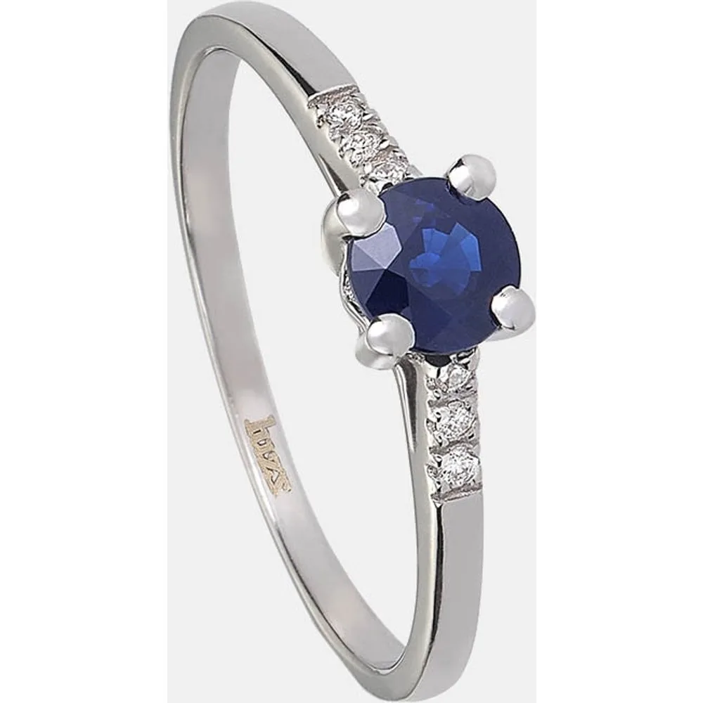 Anillo de oro con diamantes y zafiro - El Corte Inglés - FashionsVida