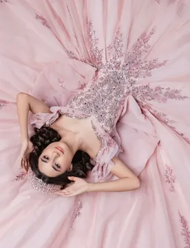 Light Pink Quinceanera Dress off-shoulder Glitter Crystal Decal Long tail Bow vestidos de 15 Quinceanera ﻿Customized - Aliexpress - FashionsVida