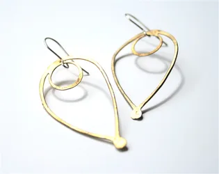 Bloom Recycled Brass Earrings