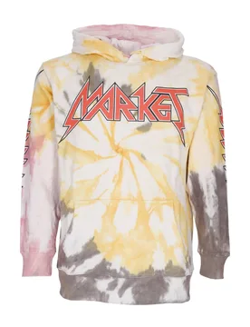 Felpa Leggera Cappuccio Uomo Iron Tie-dye Hoodie X Smiley Tie Dye - MARKET - FashionsVida