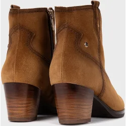 Botines de tacón de mujer de piel con cremallera