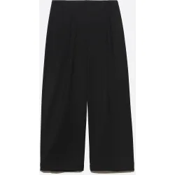 Pantalones rectos de mujer pinzas largo