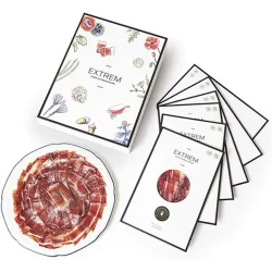 Estuche Gourmet de 6 sobres loncheados de 80gr con Jamón, Paleta, Chorizo, Salchichón, Presa y Lomo de bellota 100% ibérico