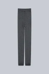 Fleece Lined Womens Leggings - Grey - Grey - Size: L