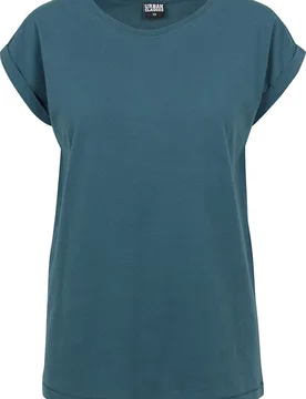T-Shirt - Ladies Extended Shoulder Tee - XS bis 4XL - für Damen - Größe XXL - petrol - Frauen - female - Urban classics - FashionsVida