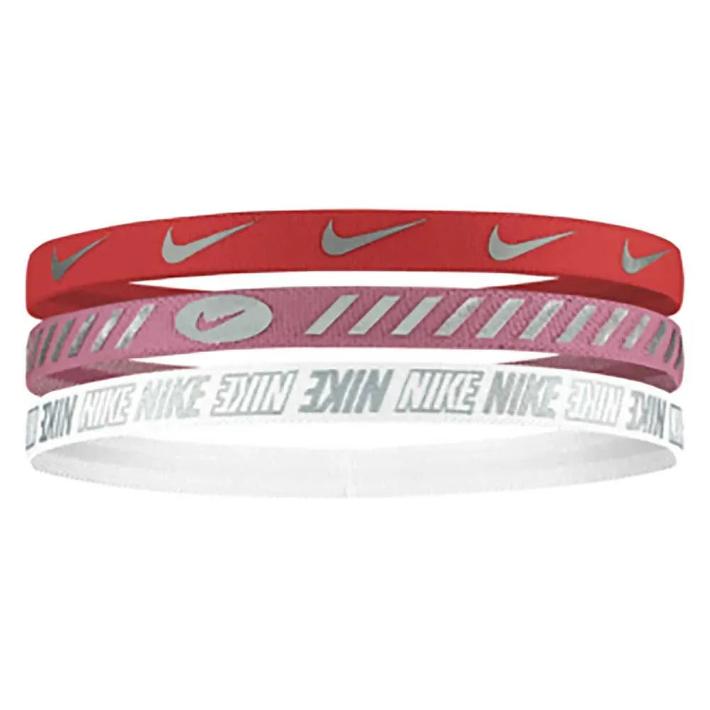 Metallic 3 Units Headband Red / Pink / Silver One Size - Nike Accessories - FashionsVida