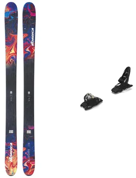 Packs (skis + fix) - Skis freeride - Pack Unleashed 114 2027 en Bois - Bleu - Nordica - FashionsVida