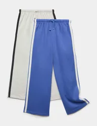 Pack Cotton Rich Pyjama Bottoms (6-16 Yrs) Blue Mix male