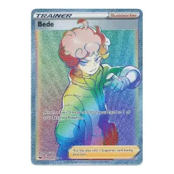 Pokemon Sword & Shield (Base) 207/202 Bede (Rainbow Rare)