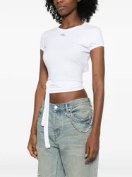 T-shirt annodata donna bianco