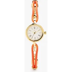 Reloj de mujer redondo con correa de cuerda