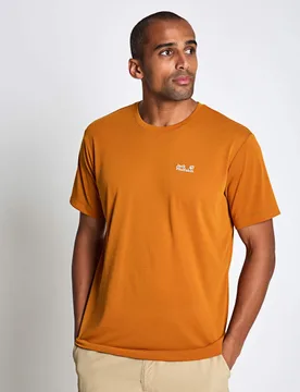 Crew Neck T-Shirt Brown male - Jack Wolfskin - FashionsVida