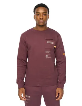 Mens Applewood Sweatshirt (Raisin) - Multicolour - Size X-Large - Duck and Cover - FashionsVida