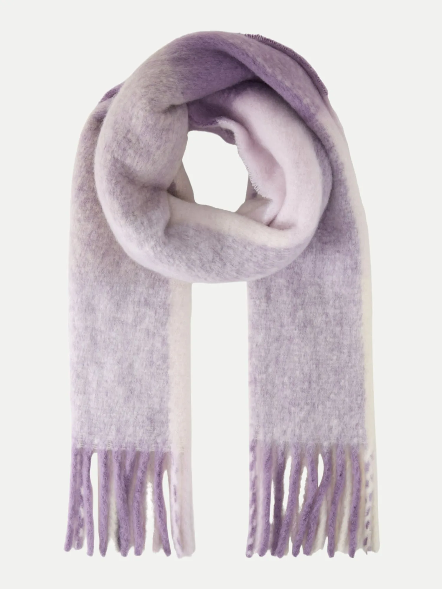 Schal mit Fransen Violett - Tom Tailor Denim - FashionsVida