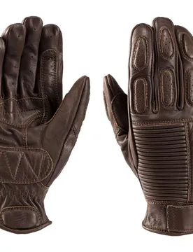 Guanti Moto In Pelle HT Banner CE Marrone taglia 2XL - Blauer - FashionsVida