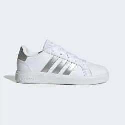 Kids Unisex Grand Court Lifestyle Tennis Lace-Up Shoes - Off-White - Size Uk 2.5