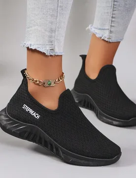 Zapatillas casuales de moda para mujer primavera, cómodas, transpirables y ligeras de malla, vuelta al colegio - Shein - FashionsVida