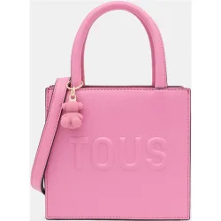 Bolso mini cuadrado con detalle del oso y asa de color Beige de la colección Brenda
