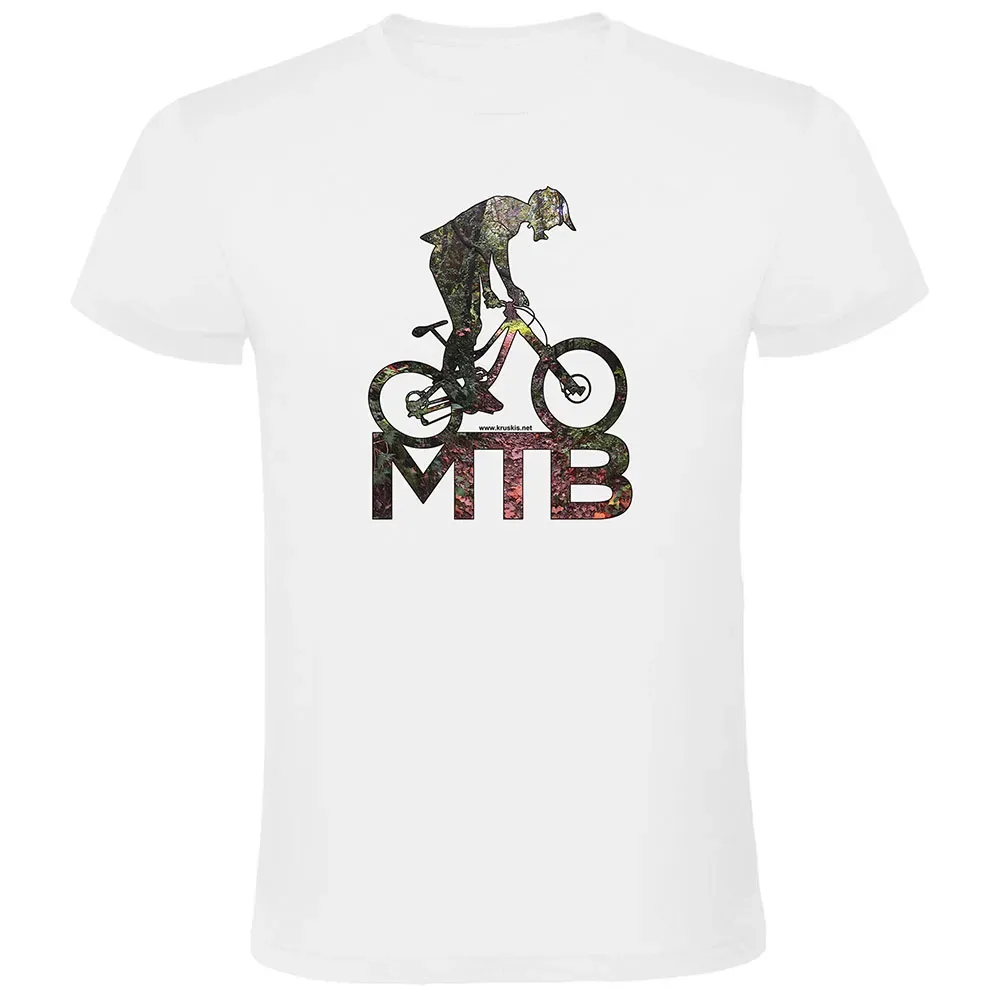 Maglietta A Maniche Corte Mtb Background White - Kruskis - FashionsVida