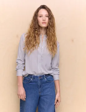 Camisa de viscosa de manga larga de mujer - Easy Wear - FashionsVida
