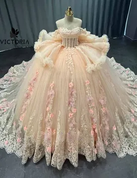 Delicate Quinceanera Dress for Girls Off the Shoulder Bowknot Appliques Pleat Vestidos De 15 Quinceanera Customized - Aliexpress - FashionsVida