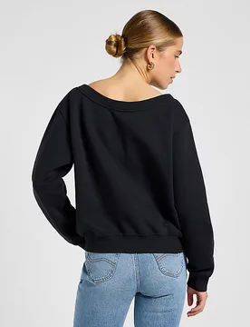 Off Shoulder Regular Sweatshirt Unionall Black Größe S female - Lee - FashionsVida