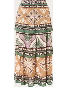 Vestido maxi Sand Foliage Sketch - FARM Rio - FashionsVida