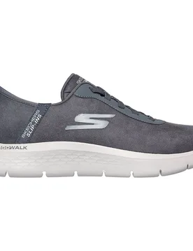 Baskets Sans Lacets Slip-ins Go Walk Flex Smooth Motion Grey Leather EU 41 - Skechers - FashionsVida