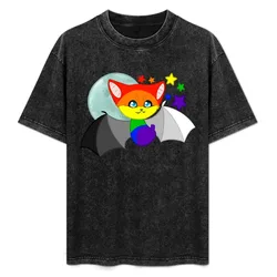 Heteroflexible Pride Bat T-Shirt Plus Size Basic Cotton T-Shirt