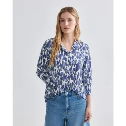 Camisa de mujer estampada manga larga