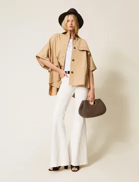 Twinset Poncho en gabardine - TWINSET - FashionsVida