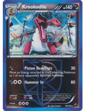 Pokemon Plasma Freeze 70/116 Krookodile (Reverse Holo) - Pokémon - FashionsVida